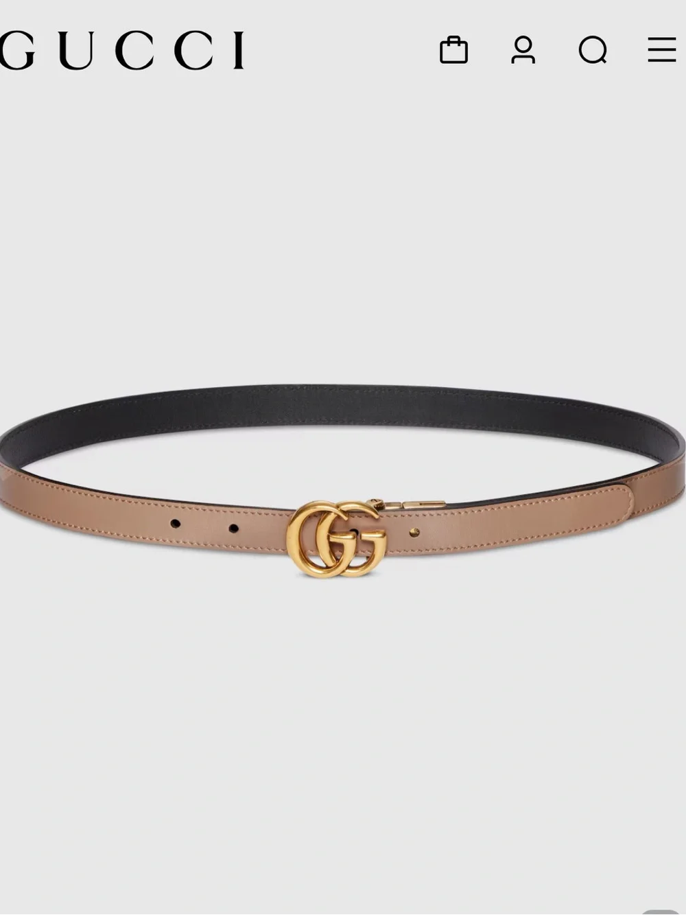 Gucci GG Marmont reversible thin belt